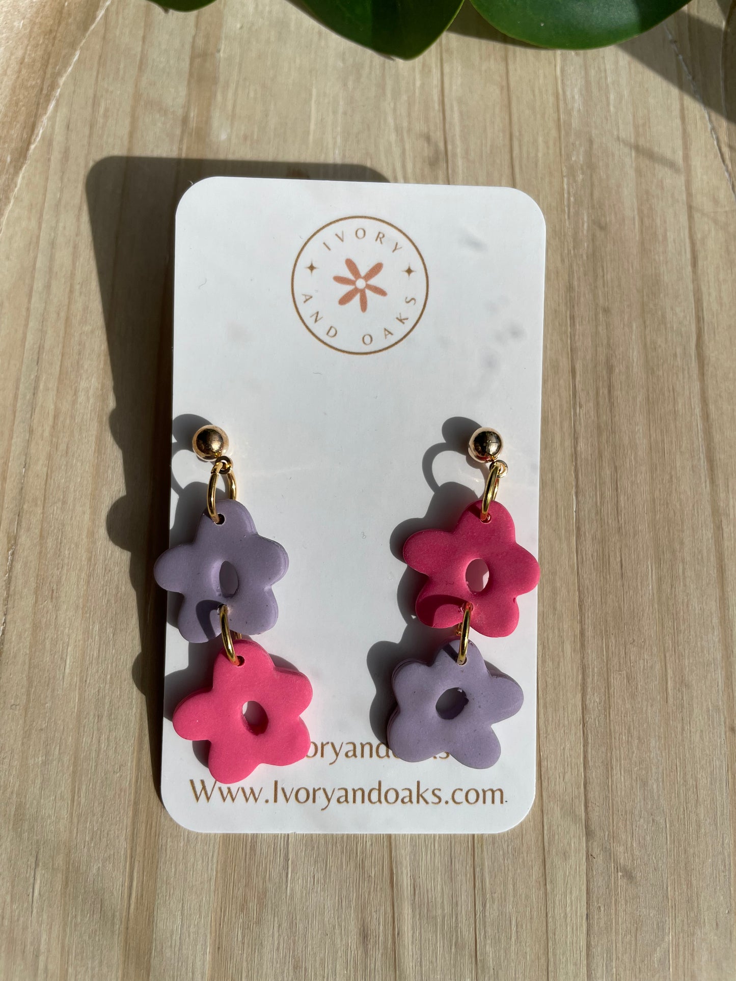 Funky flower double dangle