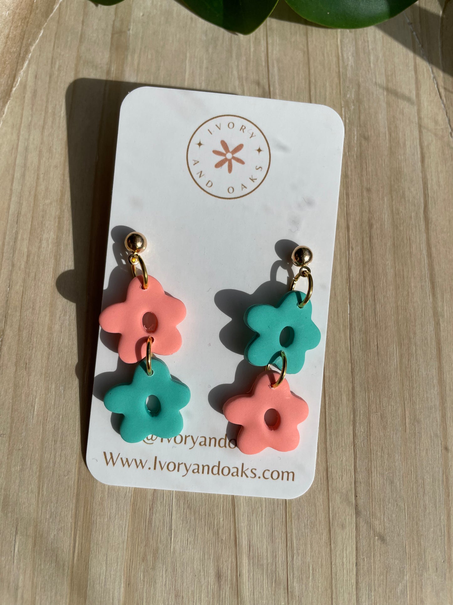 Funky flower double dangle