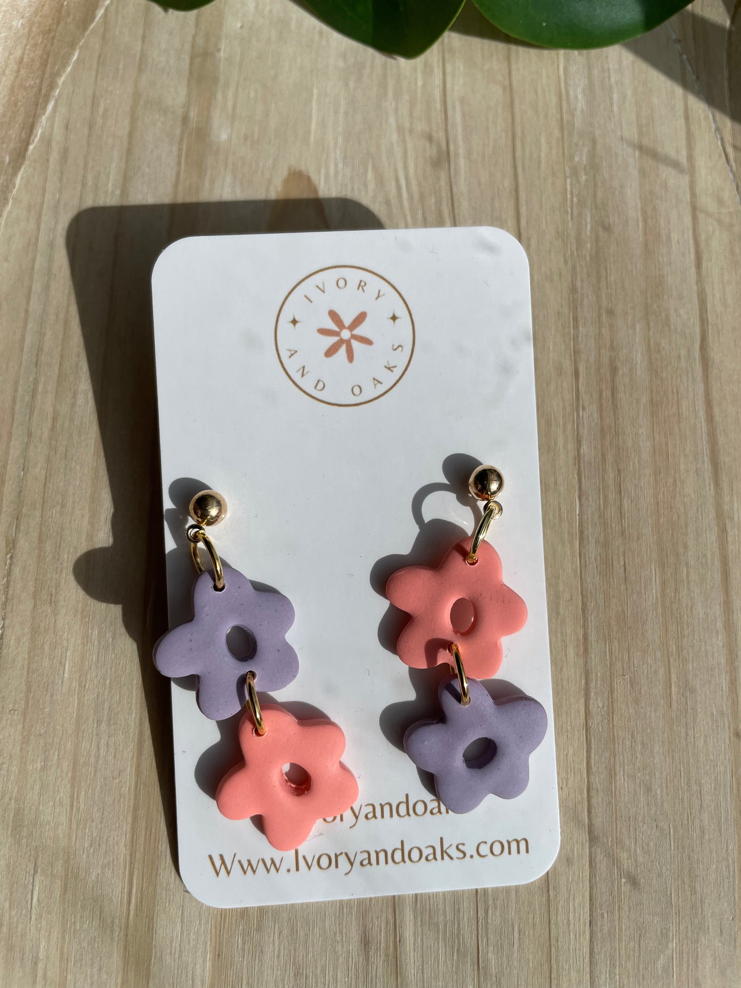 Funky flower double dangle